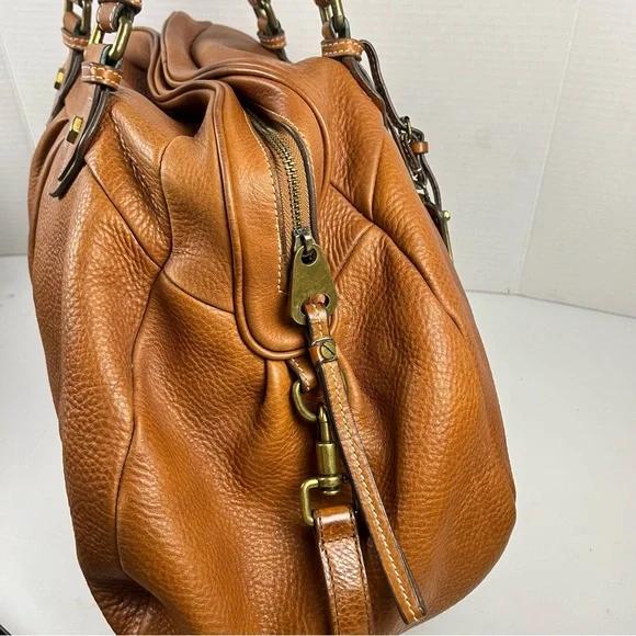 Marc by Marc Jacobs Classic Q Brown Leather 2Way Shoulder Bag Y2K Strap Vintage - Picture 9 of 12
